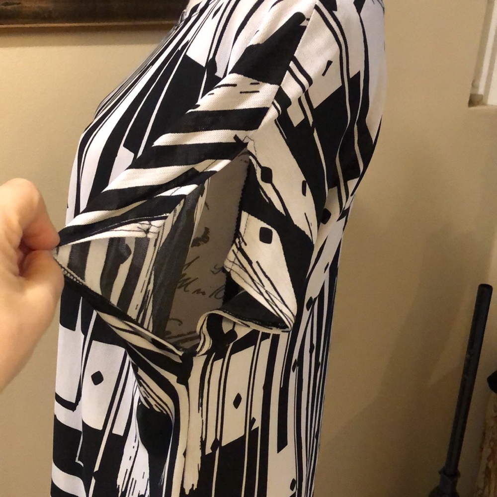 Clara Sun Woo Comfy Mesh Stretchy Abstract Print … - image 5